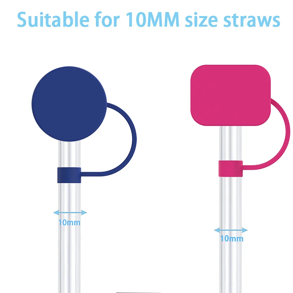 Tumbler Straw Covers Cap Glass duct Silica gel Dust Sheath 4