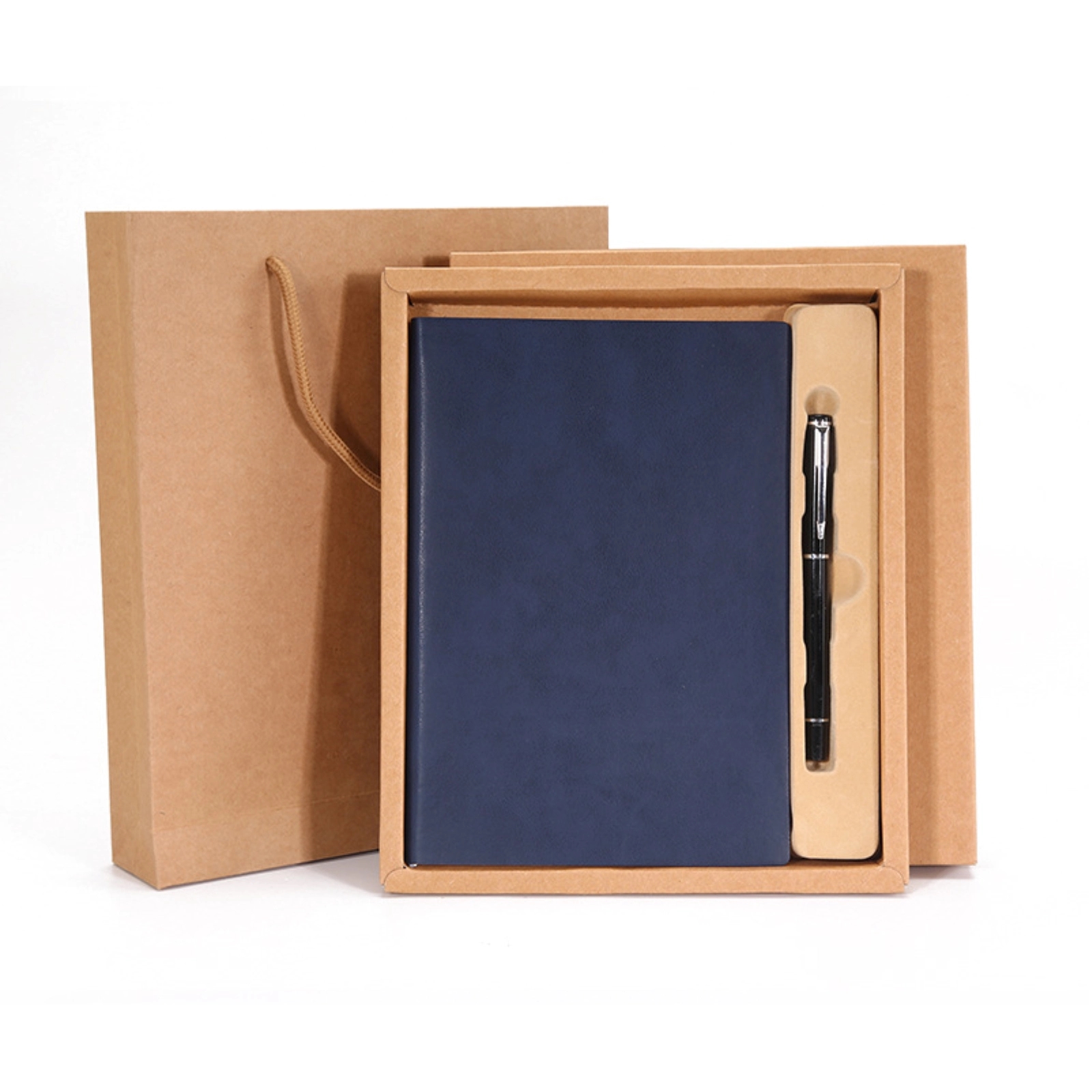 Soft Leather Notebook Set Gift Box With Pen 2