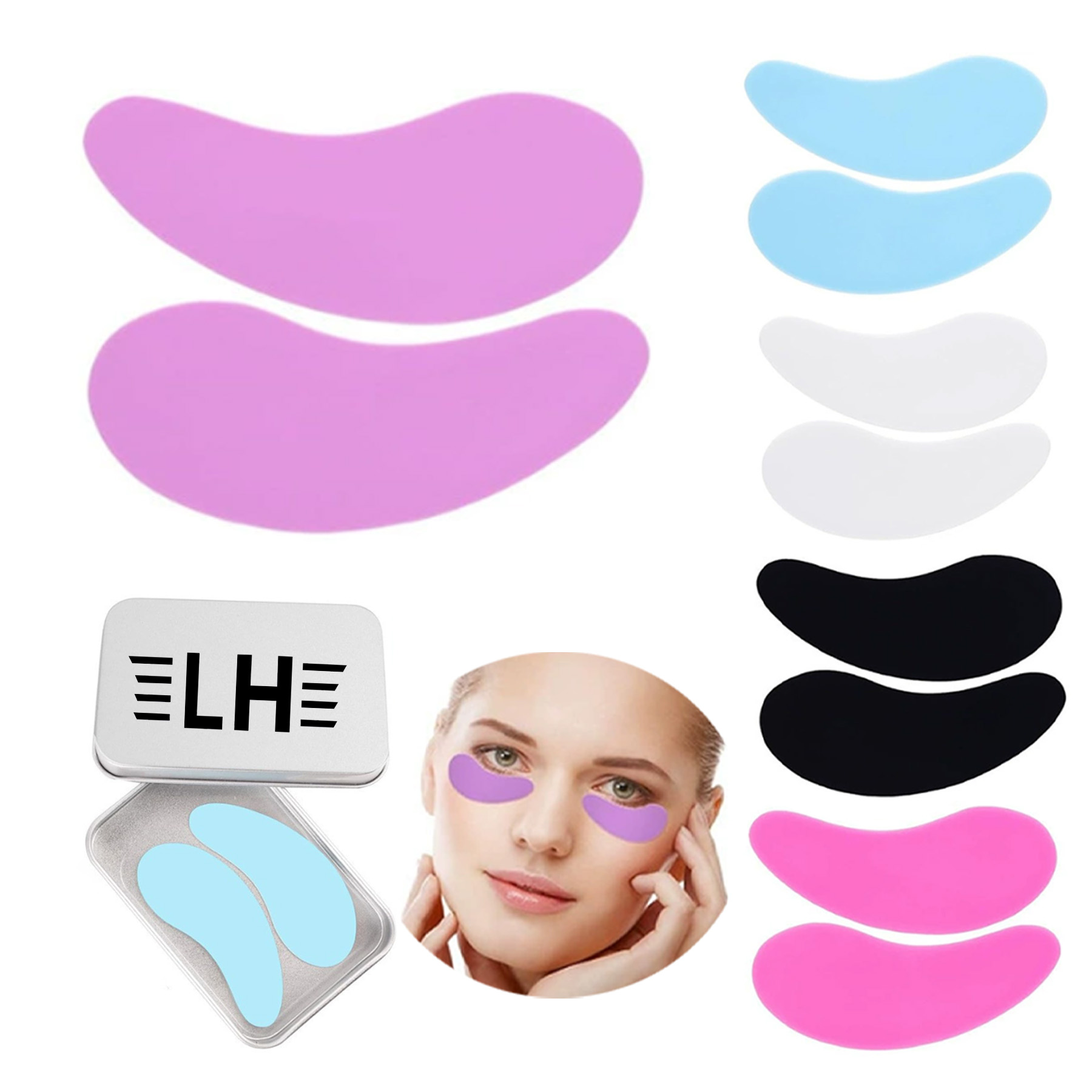 Multi Color Silicone Reduce Skin Wrinkles Under Eye Patches 4