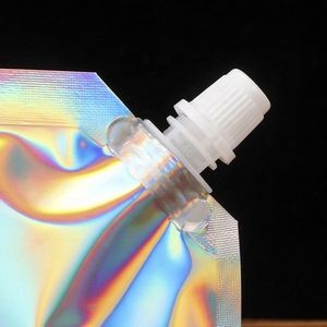 Holographic Plastic Stand Up Spout Pouch Packaging Bag 2