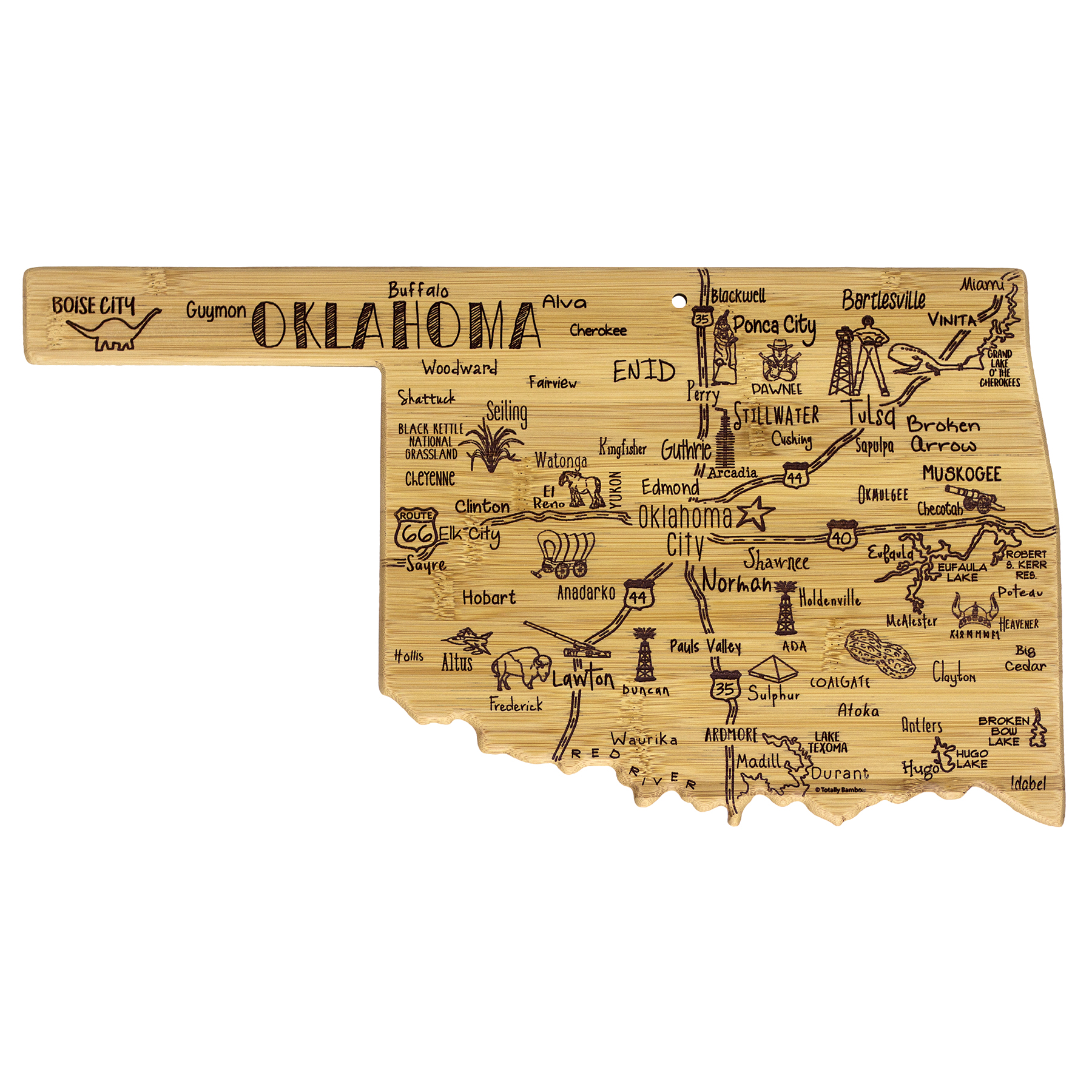Destination Oklahoma Cutting & Serving Board 9