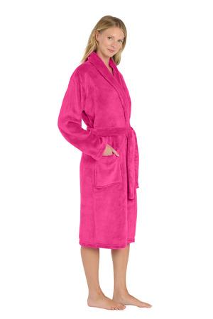 Plush Microfleece Shawl Collar Robe
