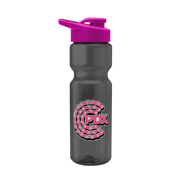 Blazer 28oz Transparent Bike Bottle w/Drink-thru Lid 832