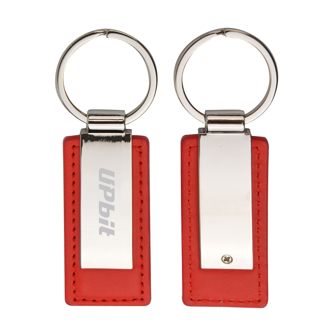 Custom Leatherette Metal Keychain 10