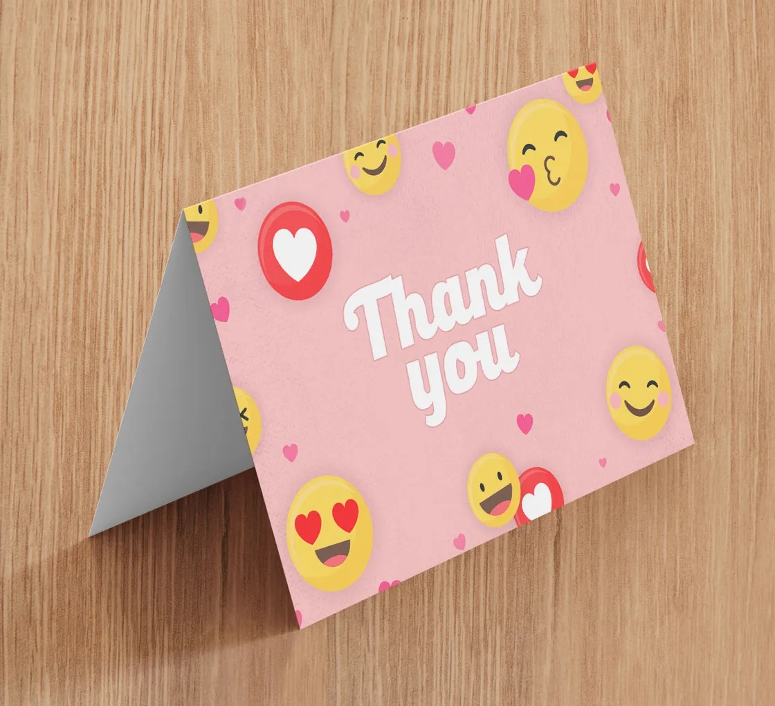 Folded Thank You Cards (5.5" x 8.5" folds to 5.5" x 4.25") 2