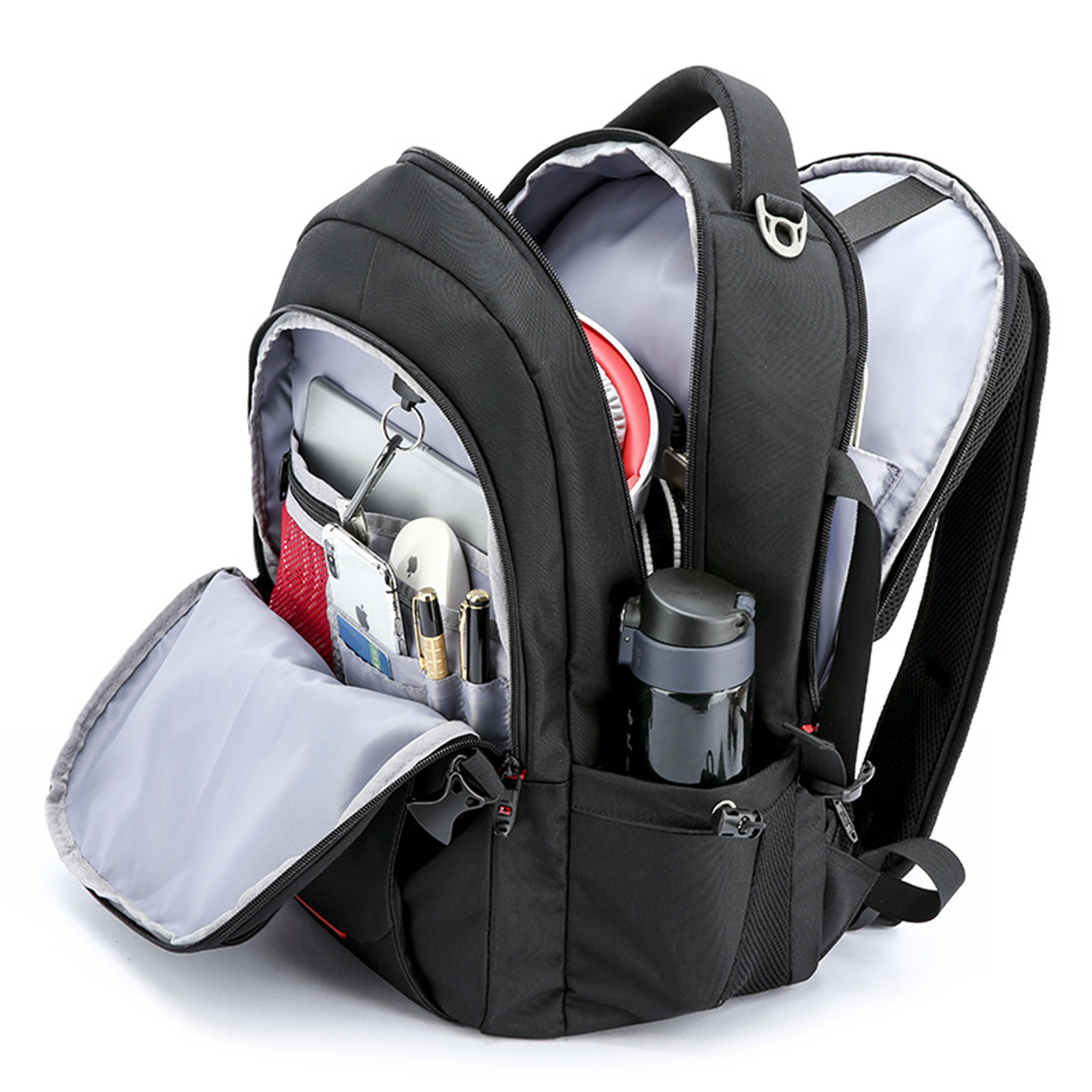 Classic Black Travel Laptop Backpack 3