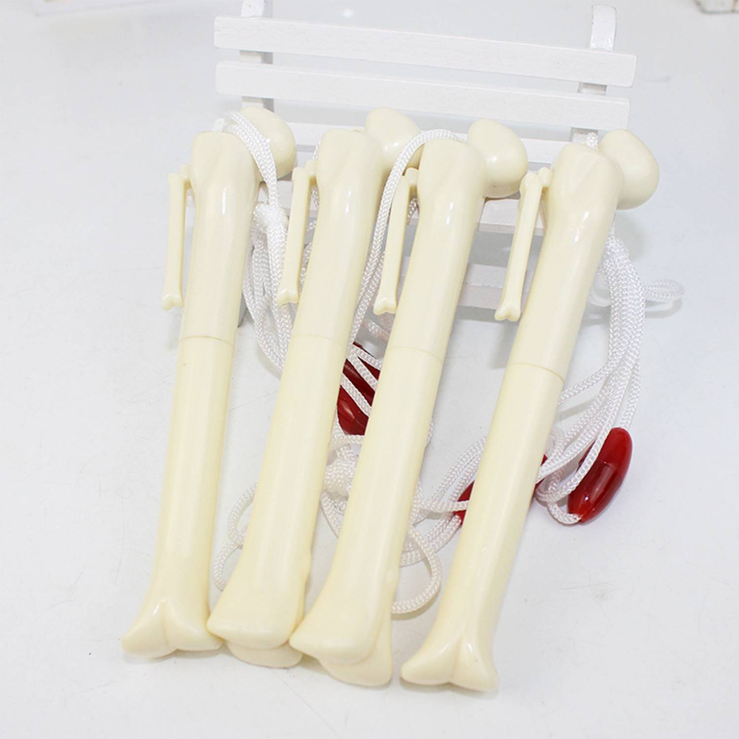 Bone Ballpoint Pen Creative Quirky with Lanyard for Students 4