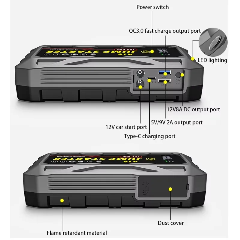 12V Car Battery Charge Jump Starter 3