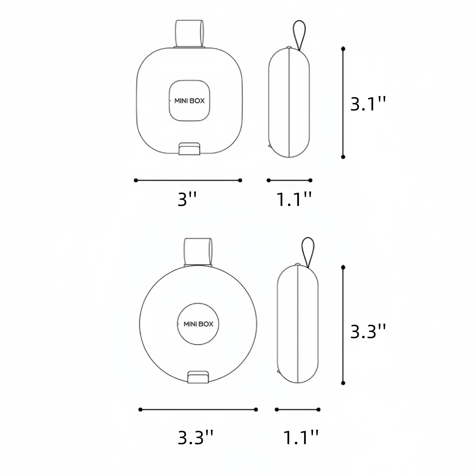 MOQ100 Carry Lanyard Anti-Loss Mini Compartments Pill Box 2
