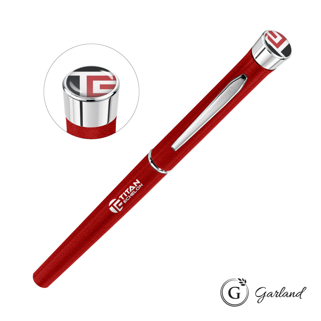 Garland® Tactical Custom Textured Rollerball Pen - Chrome 9