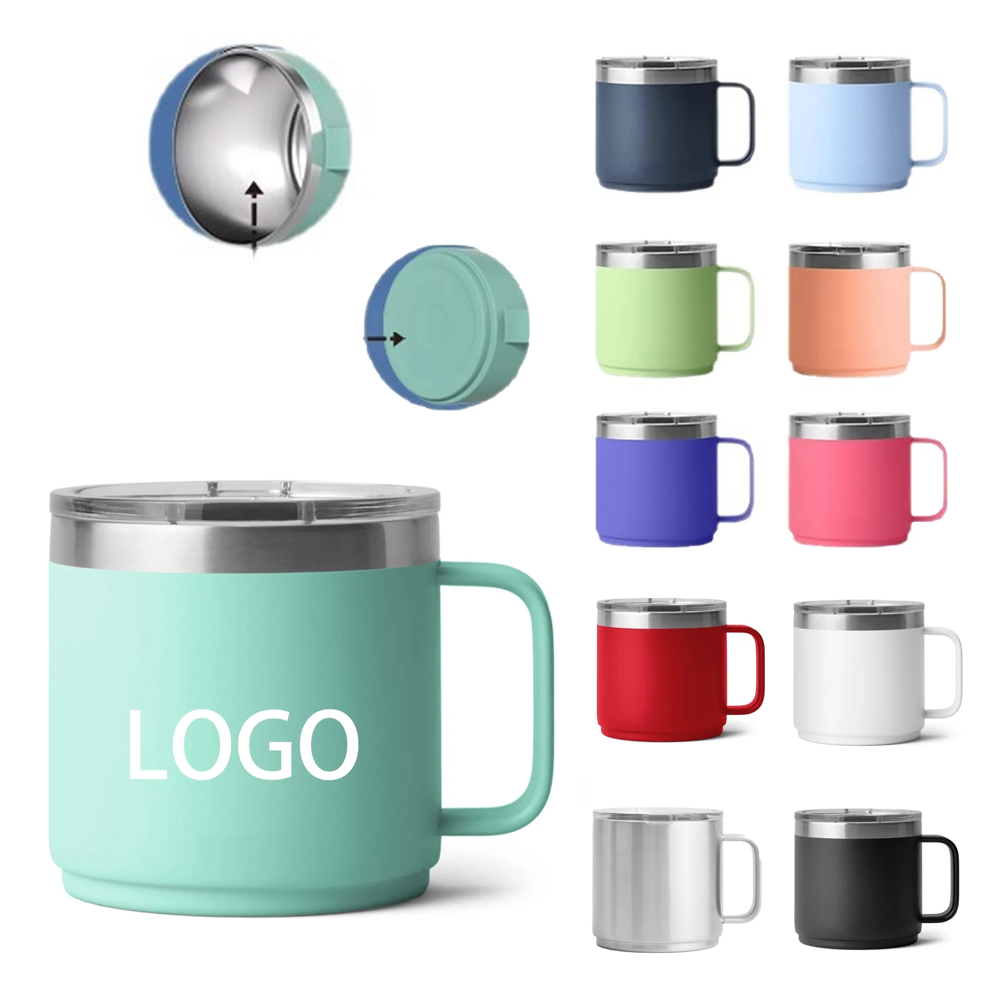 14oz Stainless Steel Insulated Coffee Cup 1
