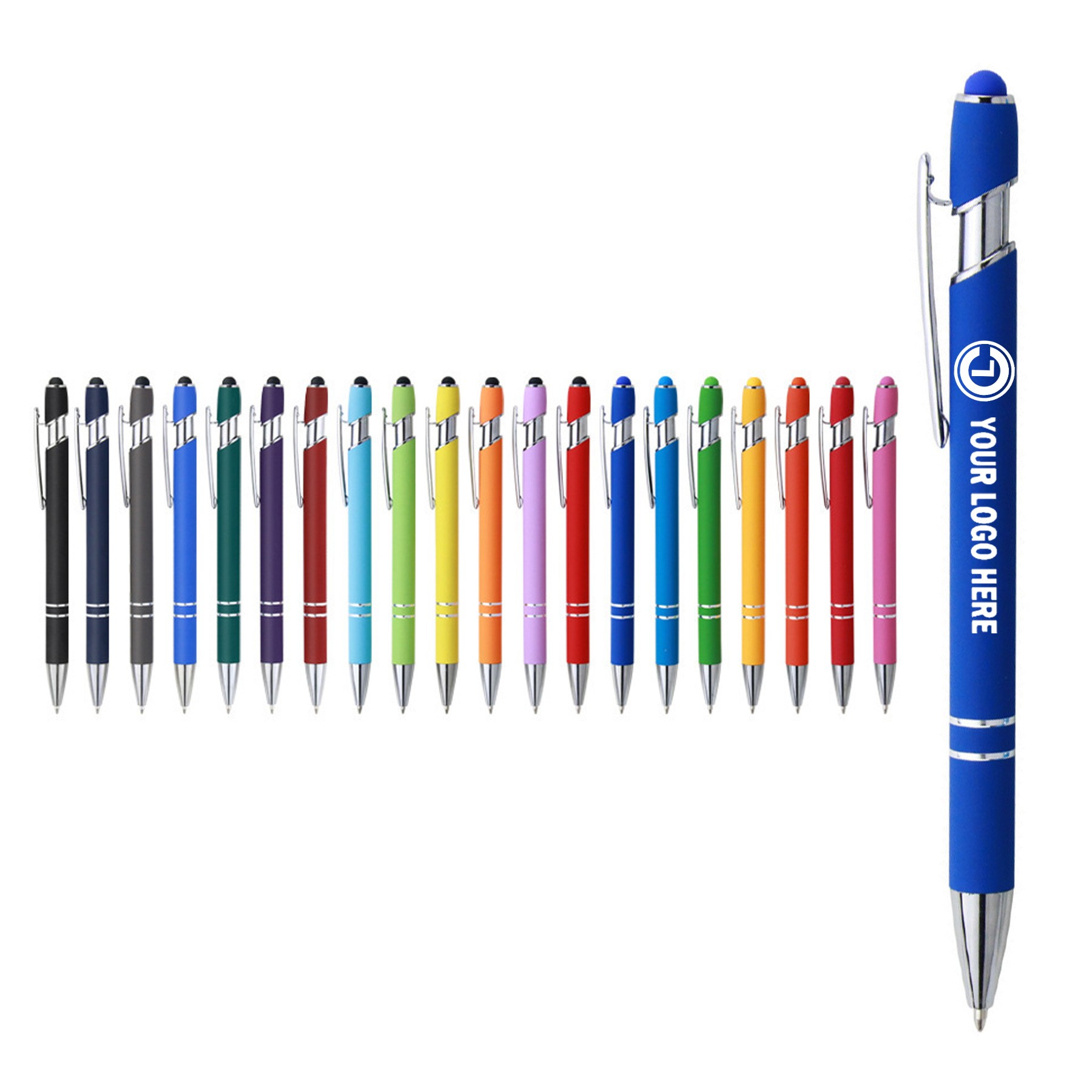 Soft-Touch 2 in 1 Metal Stylus Pen
