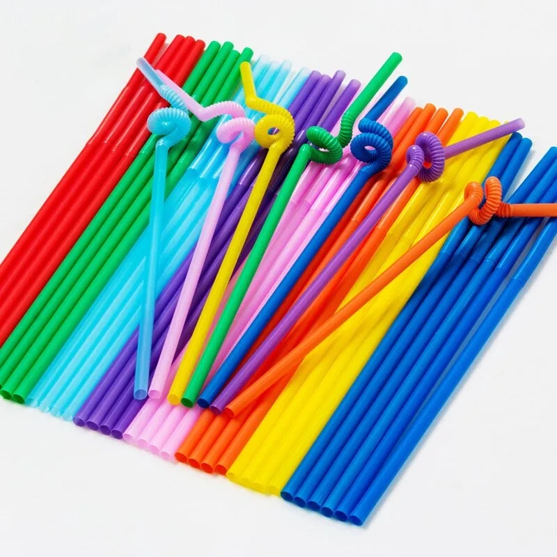 Disposable color art bendable straw 2