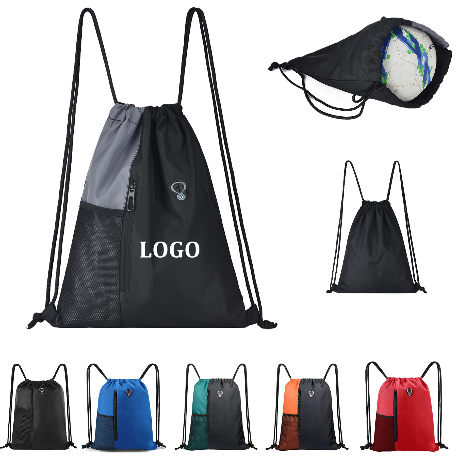 Drawstring Backpack Sports Gym Bag 4