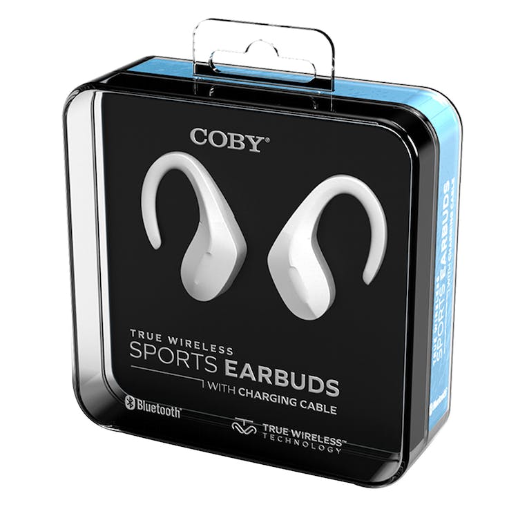 Sports Earbuds - White Slim Profile 2