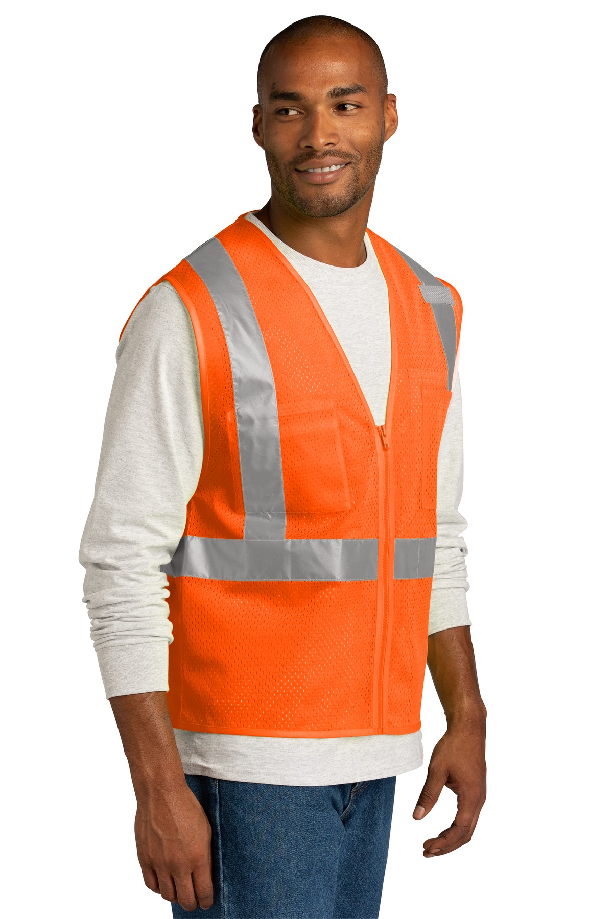 CornerStone ANSI 107 Class 2 Mesh Zippered Vest. CSV102 12