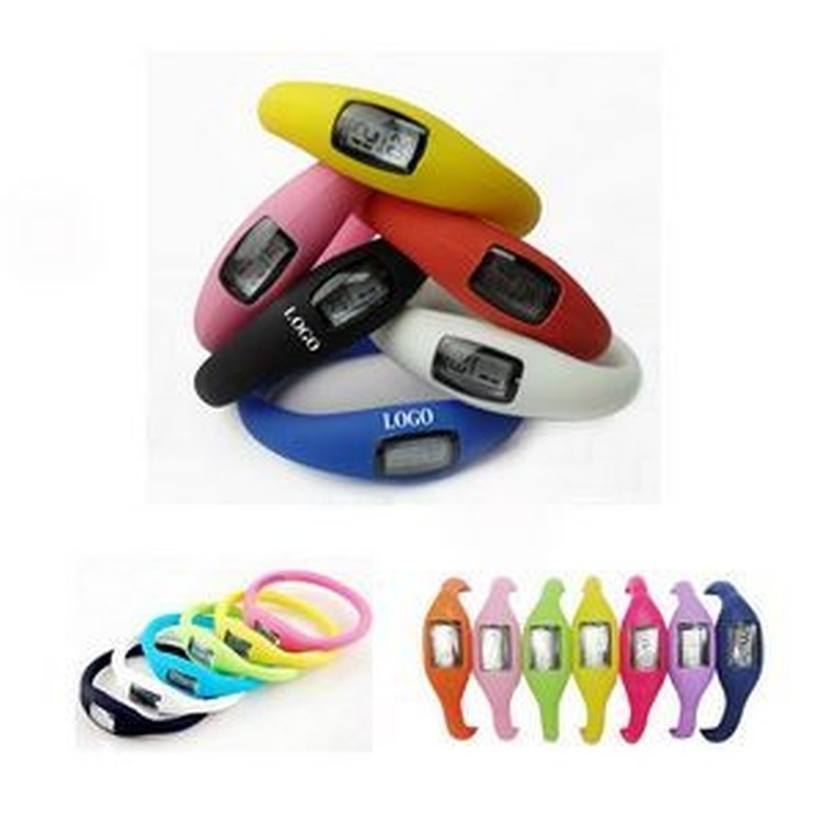 Silicone Pedometer Bracelet (8"x1/4") 1