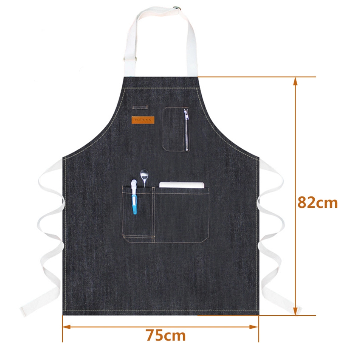 Denim Apron with Pockets for Men and Women 5