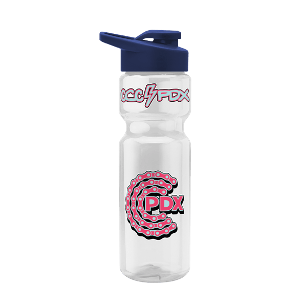 Blazer 28oz Transparent Bike Bottle w/Drink-thru Lid 202