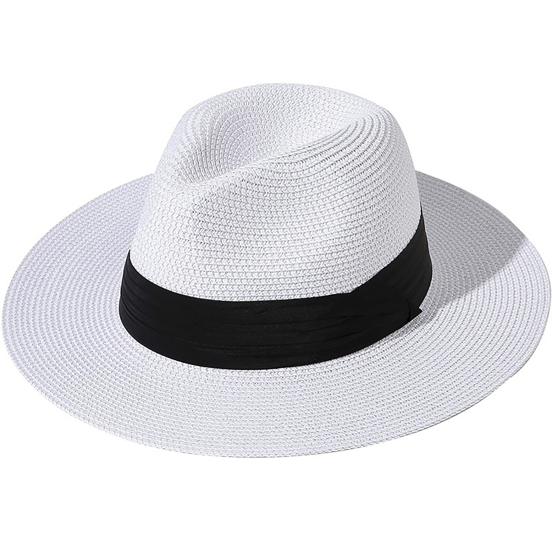 Women Wide Brim Straw Panama Sun Hat 3