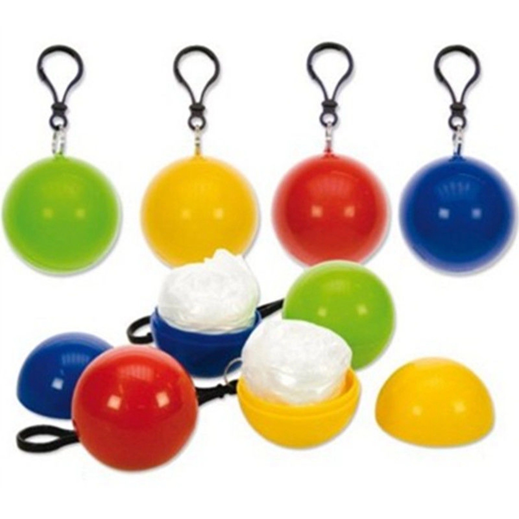 Poncho Raincoat Ball Keychain 2