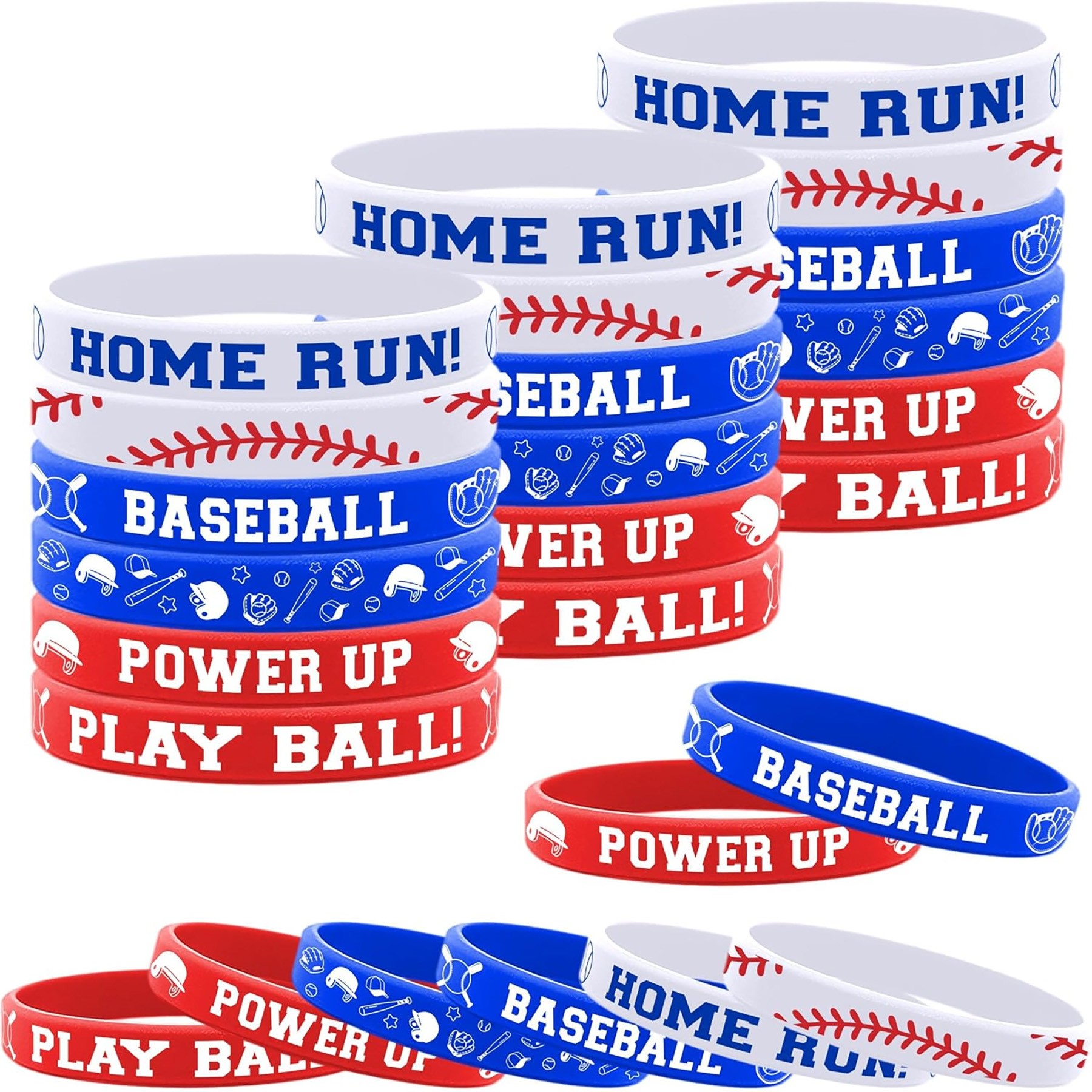 Baseball Silicone Wristband Bracelet 2