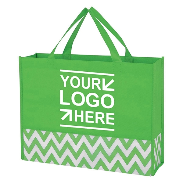 Custom zigzag non-woven tote bag 1