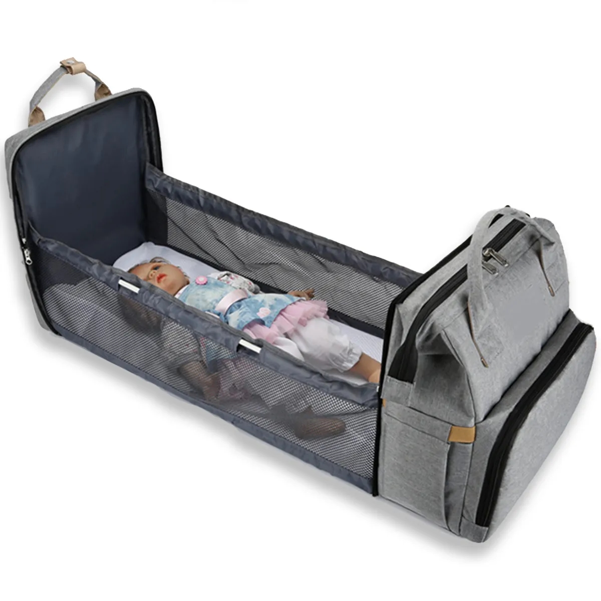 Diaper Bag Backpack Tote W/ Portable Changing Pad&Station 4