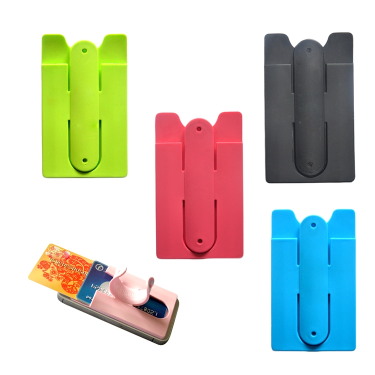 SM00105 - Adhesive Silicone Phone Wallet/case/ Slap Phone Stand