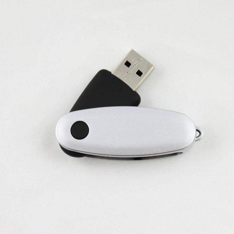 ABS Plastic Oval Shape Swivel 2GB USB Flash Drive Disk 1