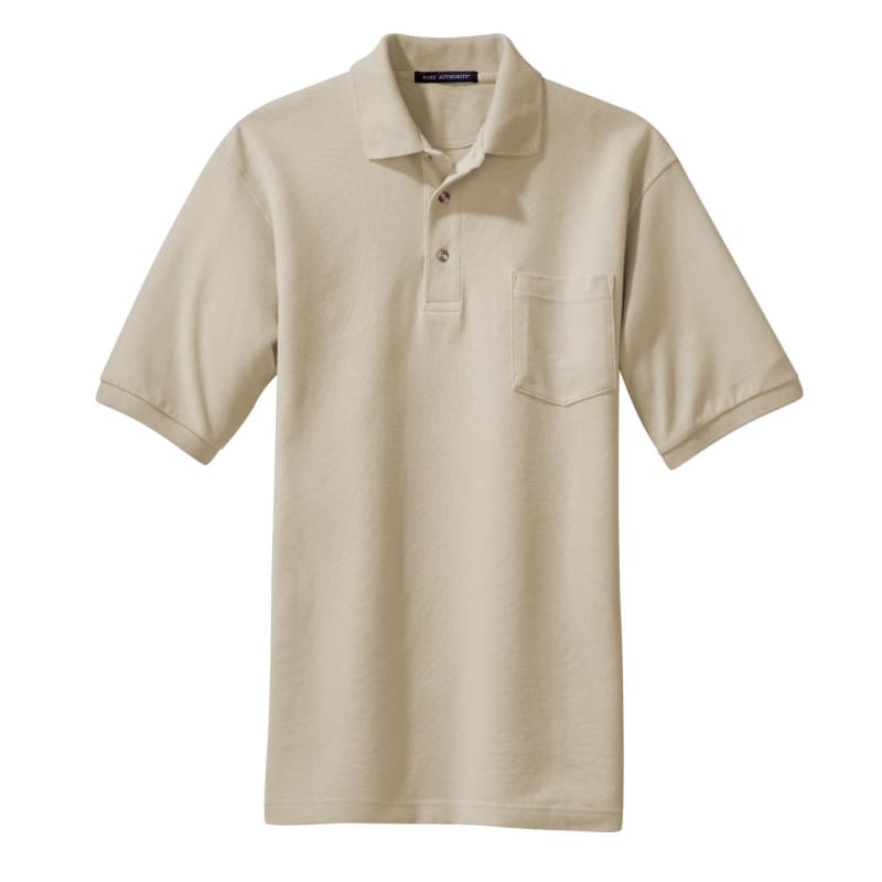 Port Authority Heavyweight Cotton Pique Polo With Pocket. 21