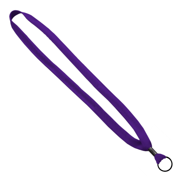 5/8" Polyester Shoelace Lanyard with Metal Crimp & Split-Ring 32