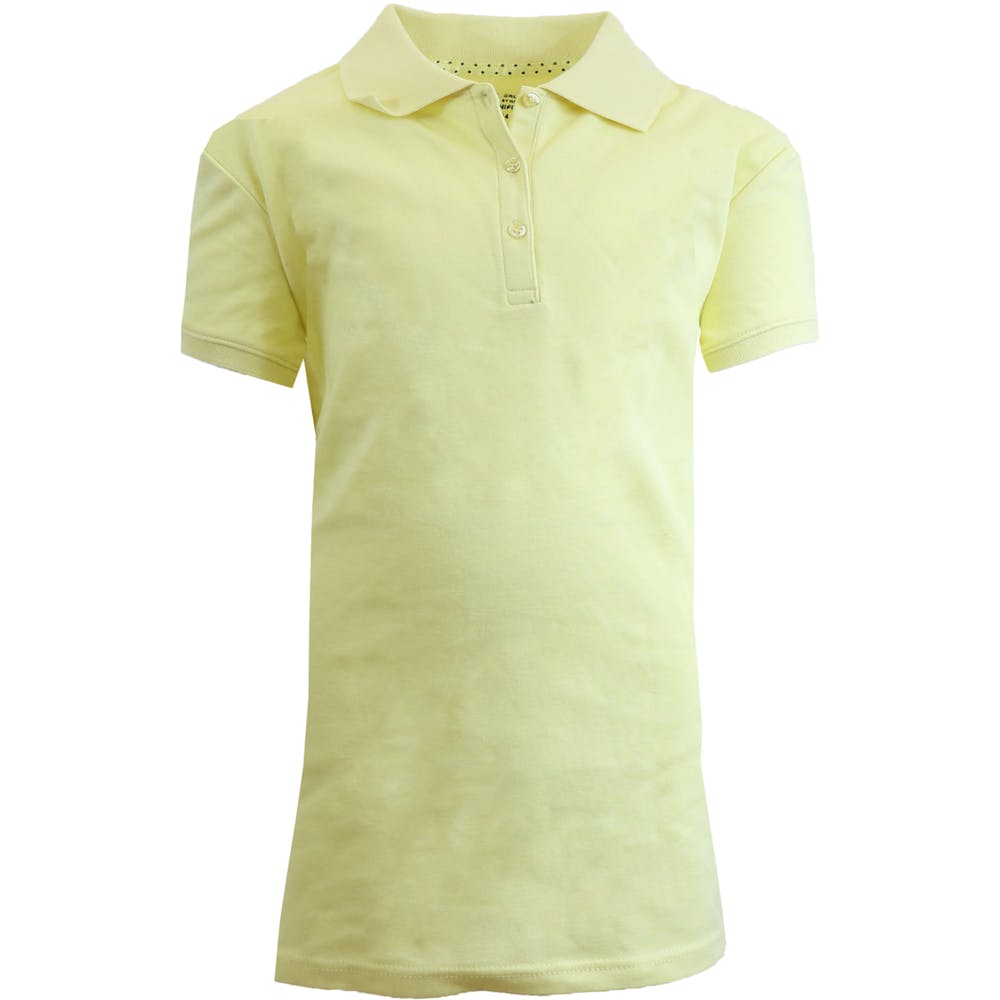 Girls' School Uniform Polo Shirts - Yellow Short Sleeve Size 7 - 16 2