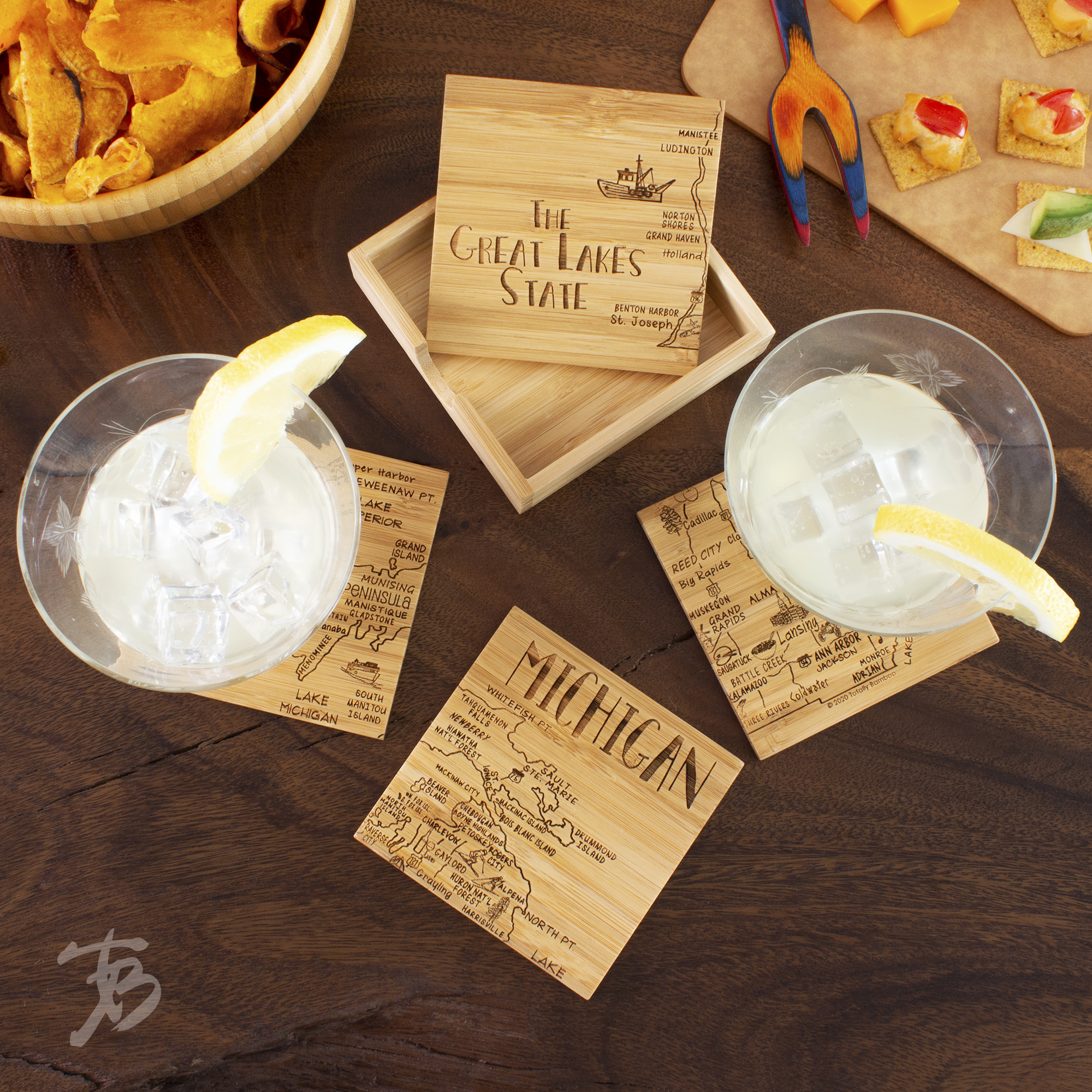Michigan Puzzle Coaster Set 12