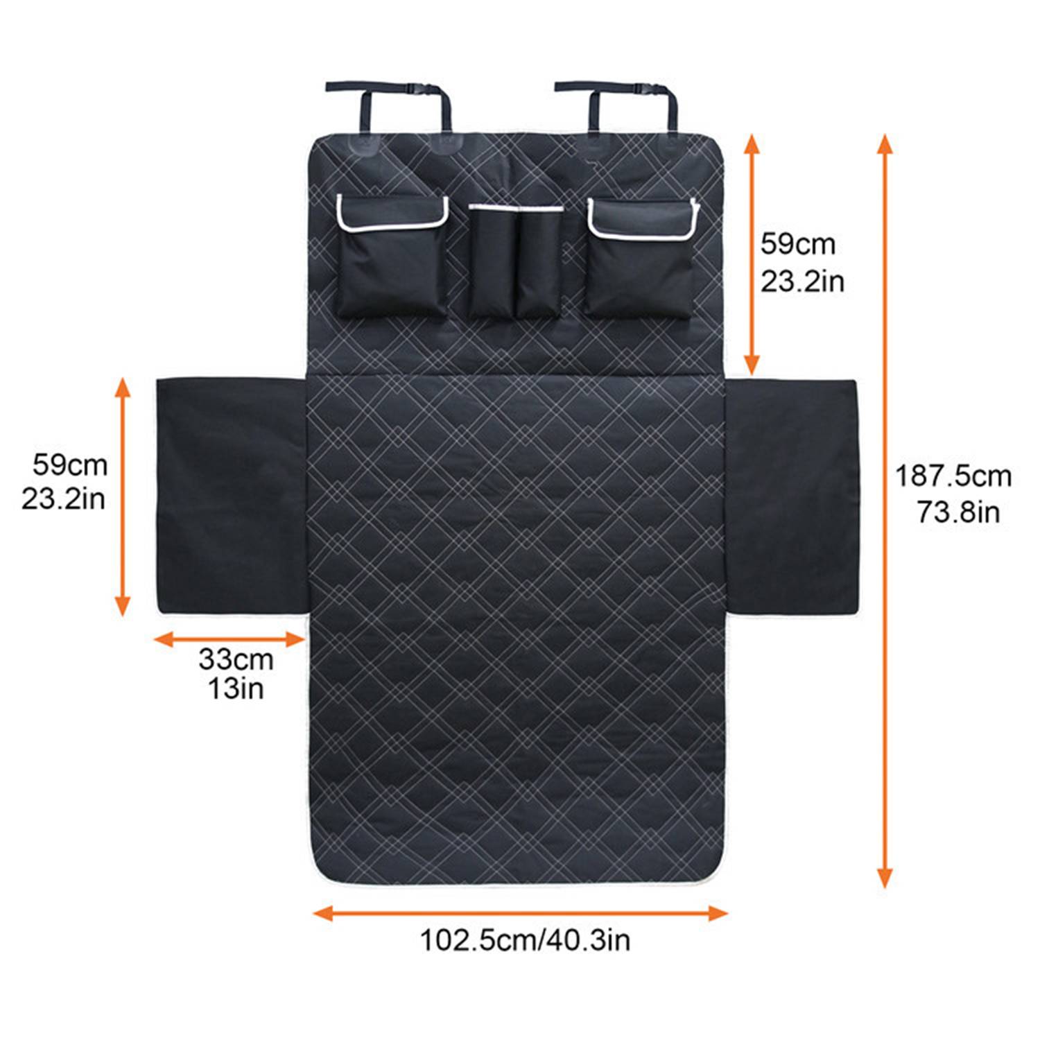 Anti-dirt Trunk Mat with Storage Pockets 3