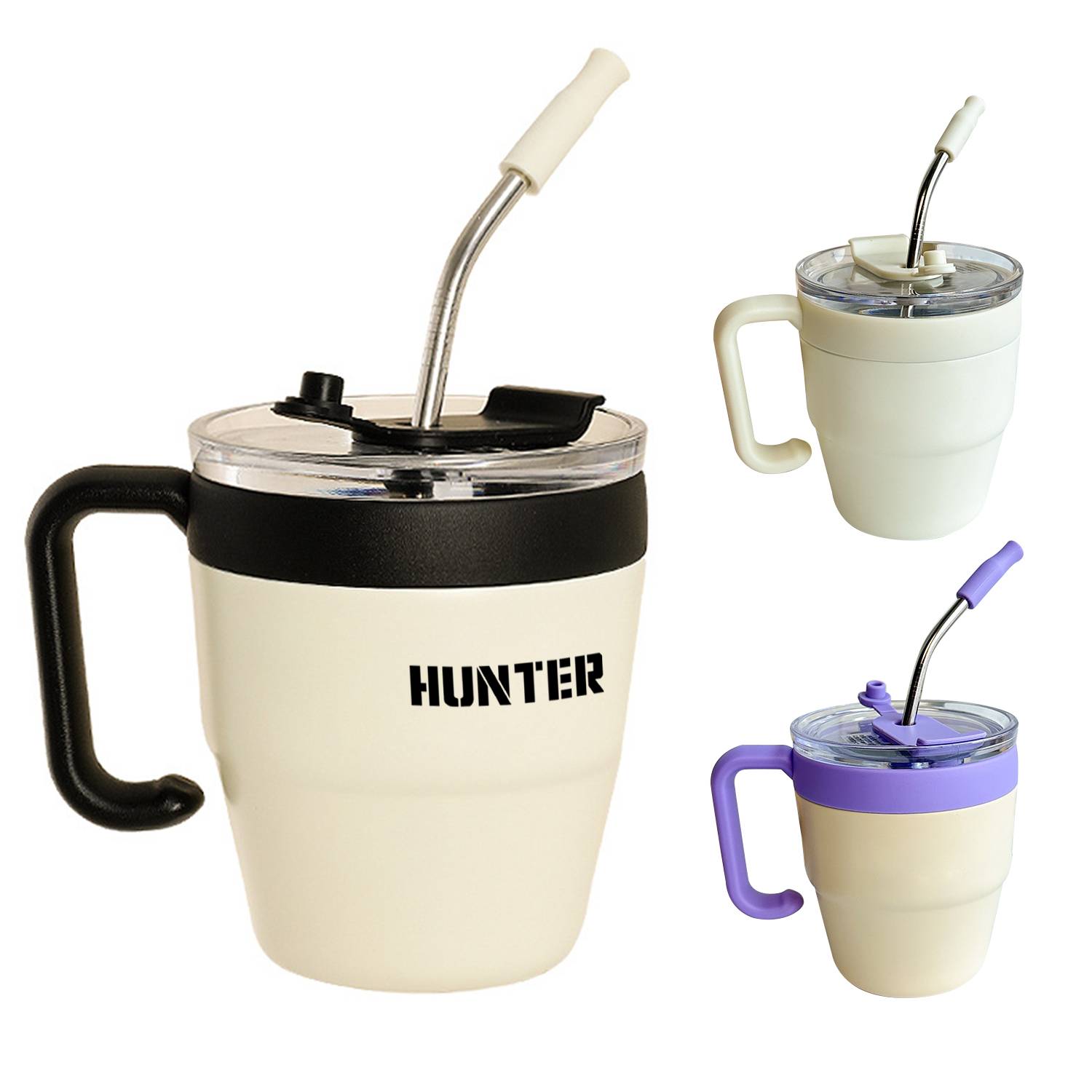21oz stainless steel large portable with straw insulated cup