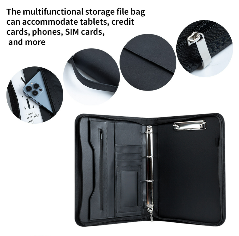 Portable Business Multifunction A4 PU Leather Briefcases 4