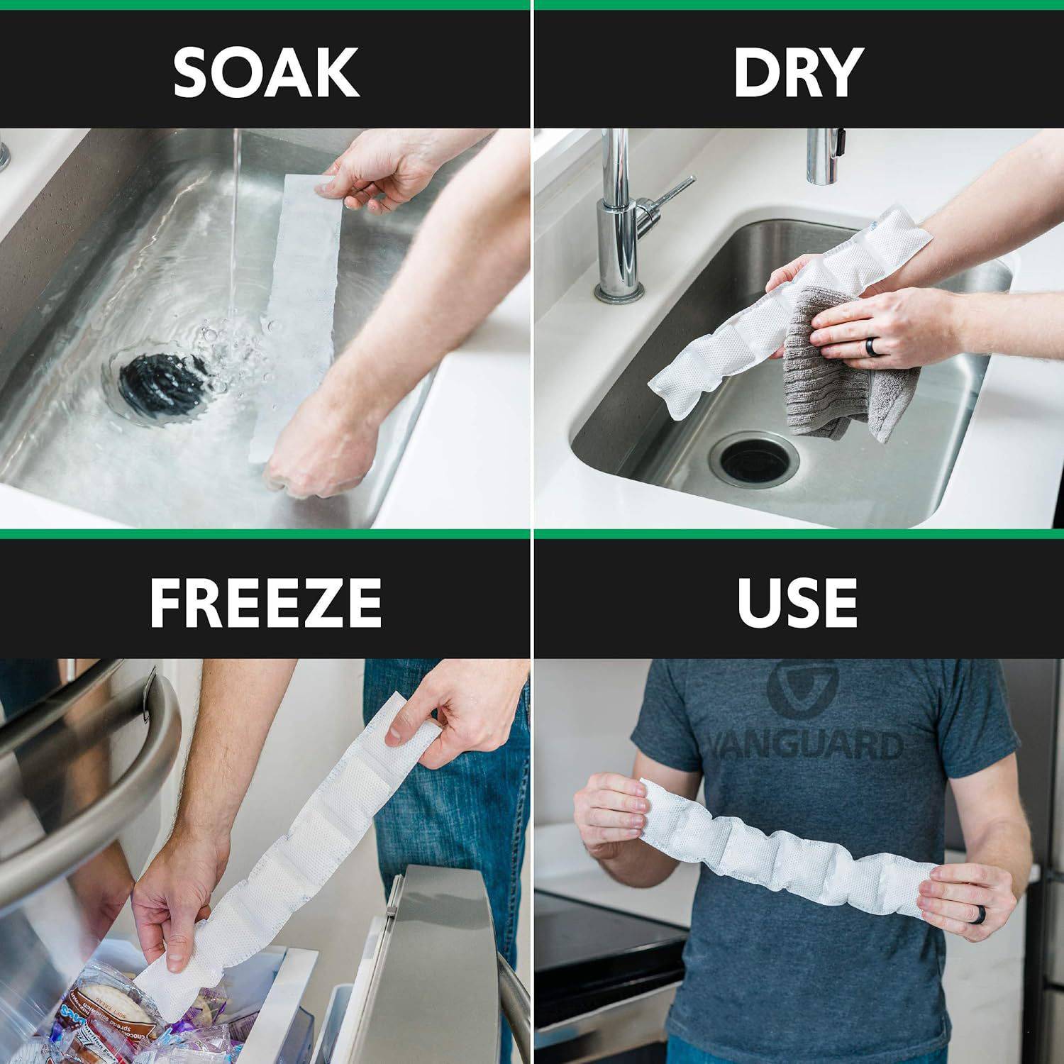 Reusable Ice Therapy Bandana - Cooling Pain Relief Wrap 7