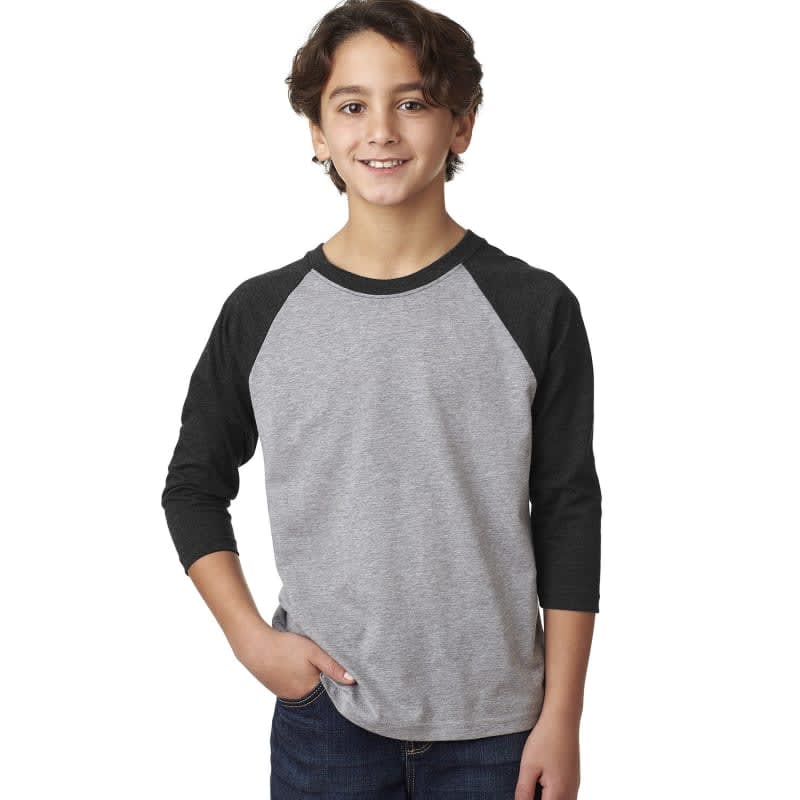 Next Level Apparel Youth CVC 3/4-Sleeve Raglan 7