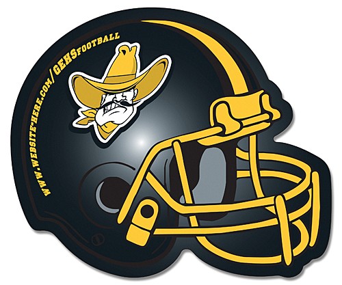 Magnet - Football Helmet Shape (4.25x3.5) Right Facing- Outdoor Safe 3