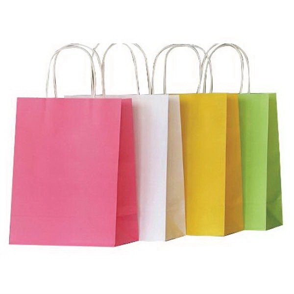White Kraft Paper Handle Shopping Bags 1