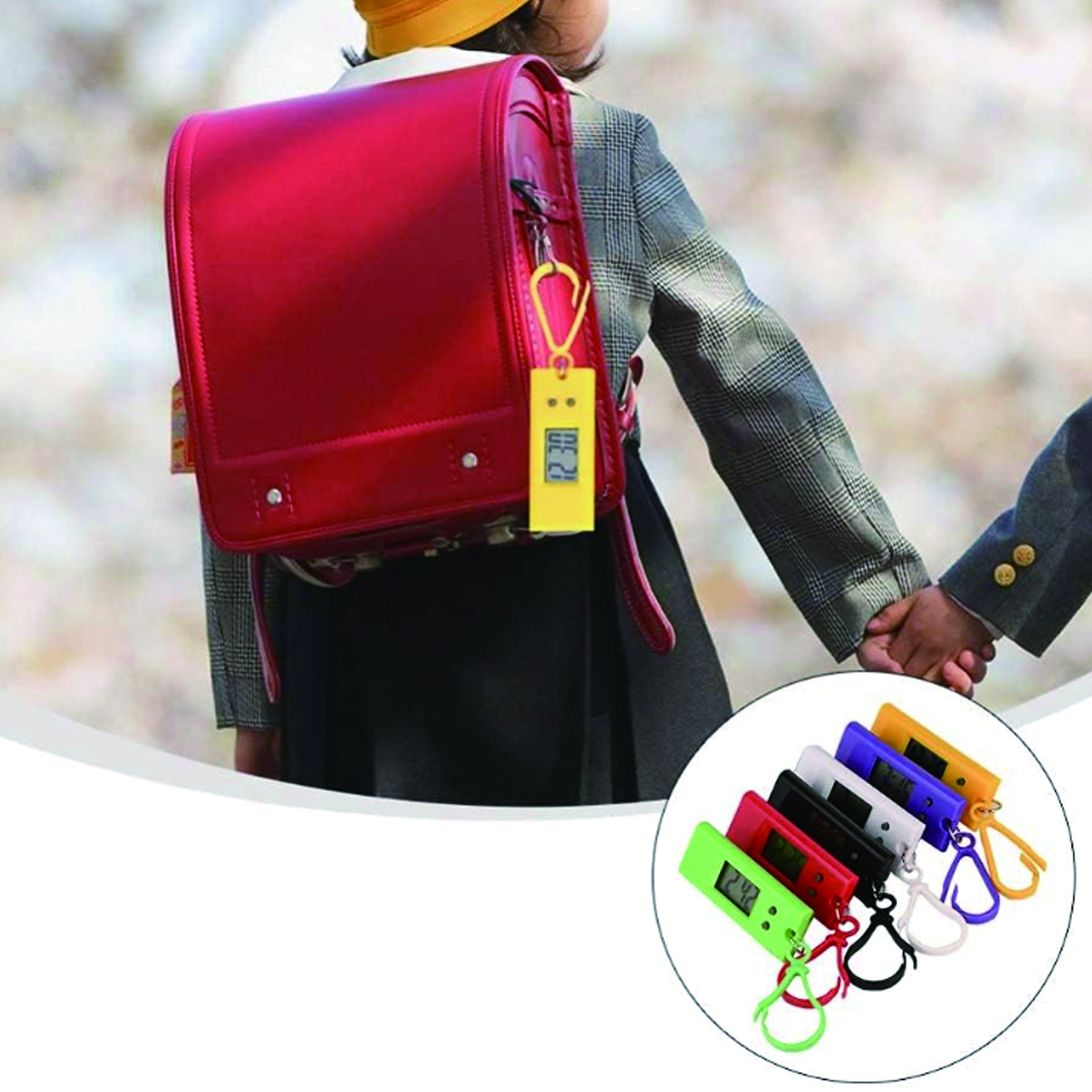 Mini Digital Keychain Watch with Clip for Students 5