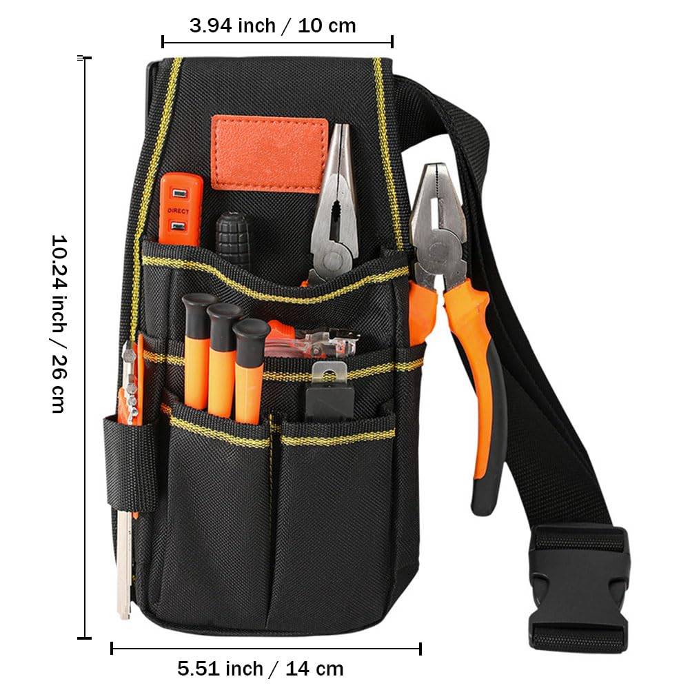 Heavy Duty 7-Pocket Electrician Tool Pouch w/ Belt Clip 6