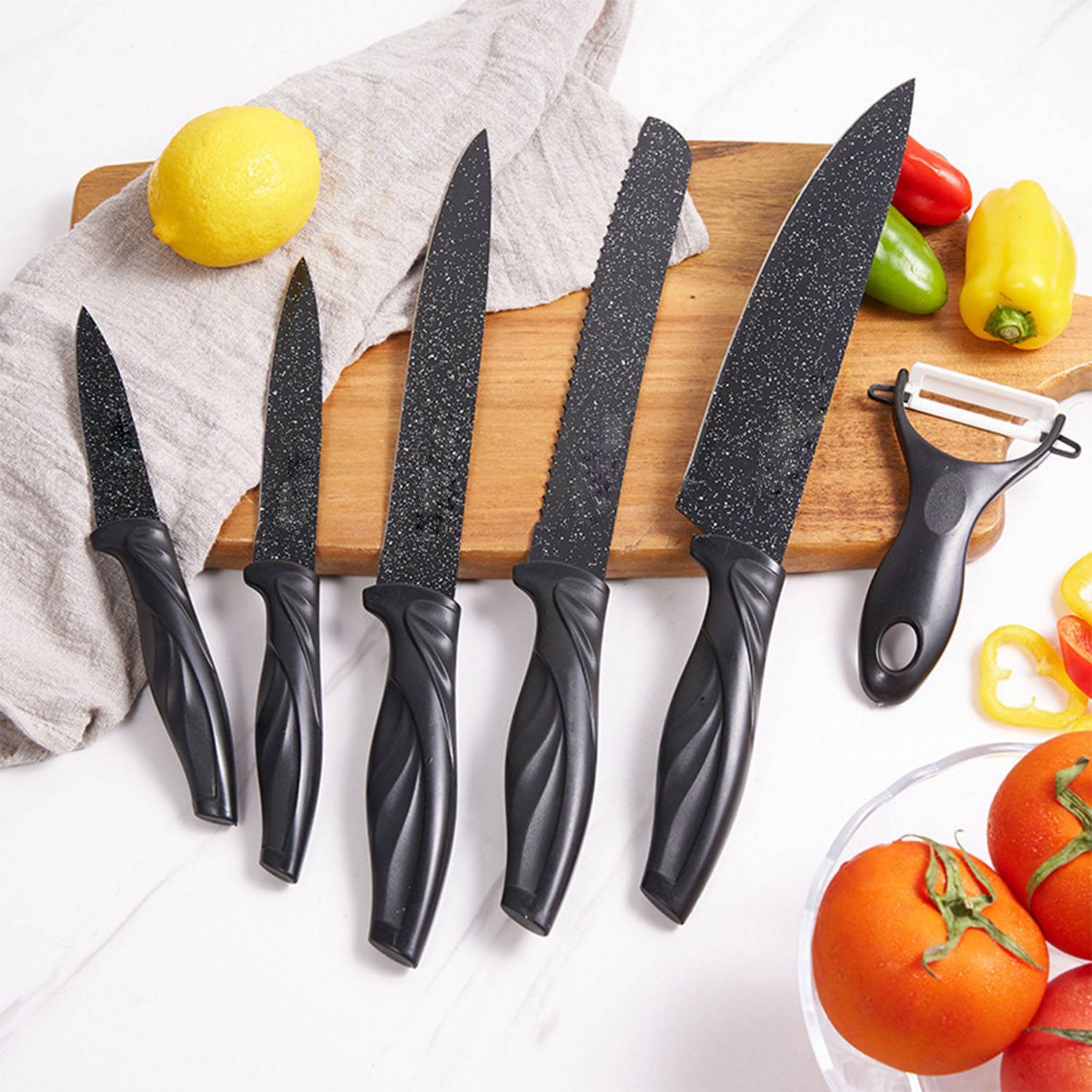 Knife & Peeler Set 4