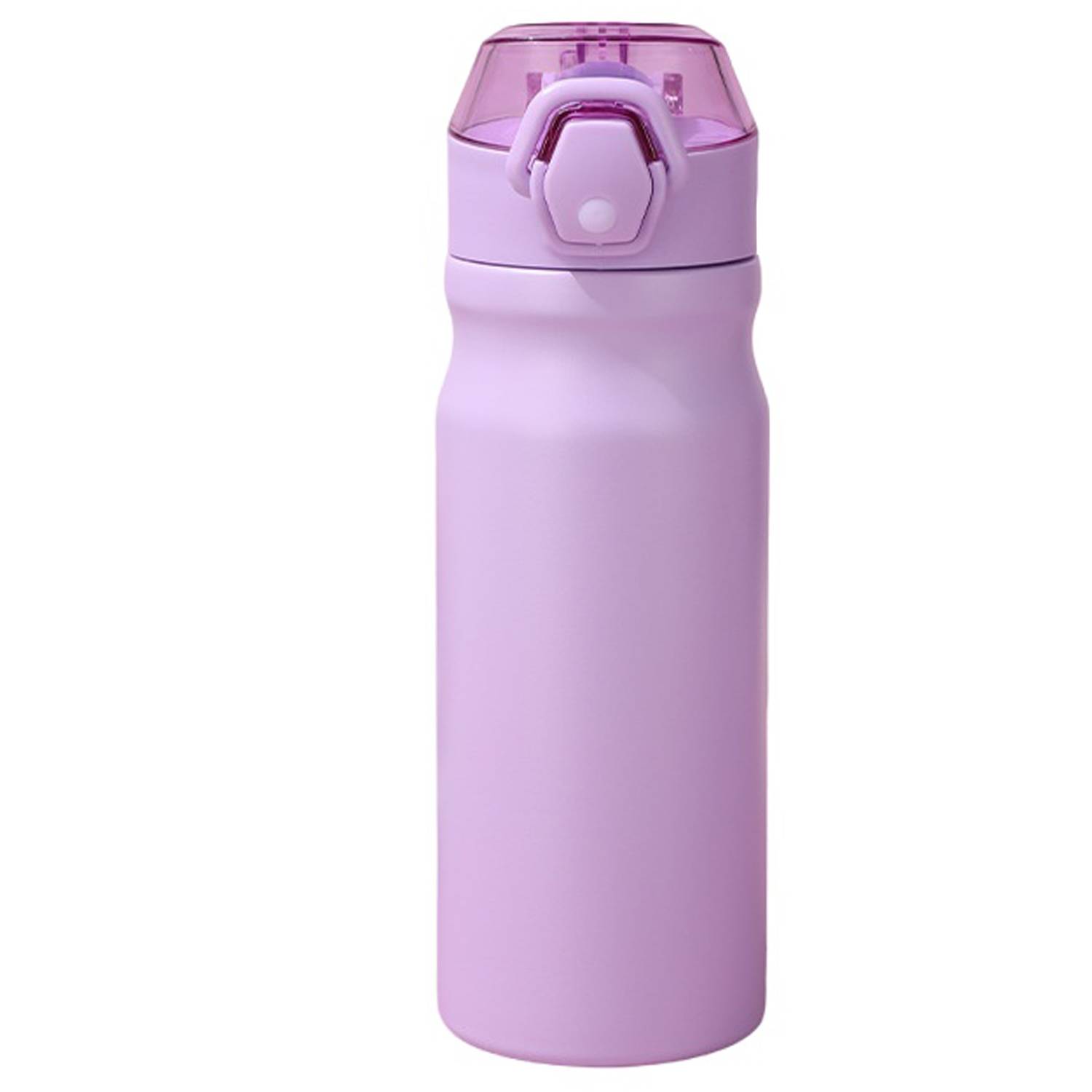 18oz Lockable Lid Stainless Steel Water Bottle w/ Straw 5
