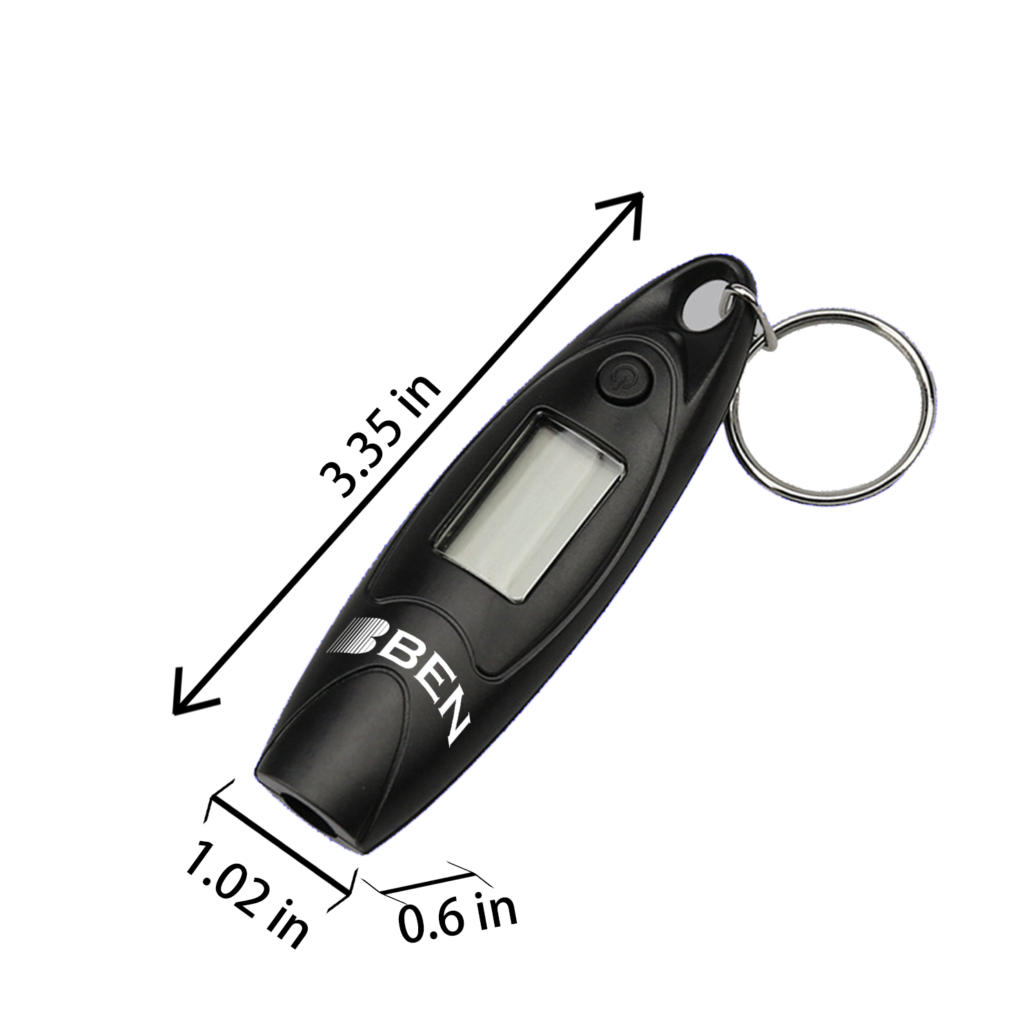 Mini High-Precision Digital Tire Pressure Gauge Keychain 1