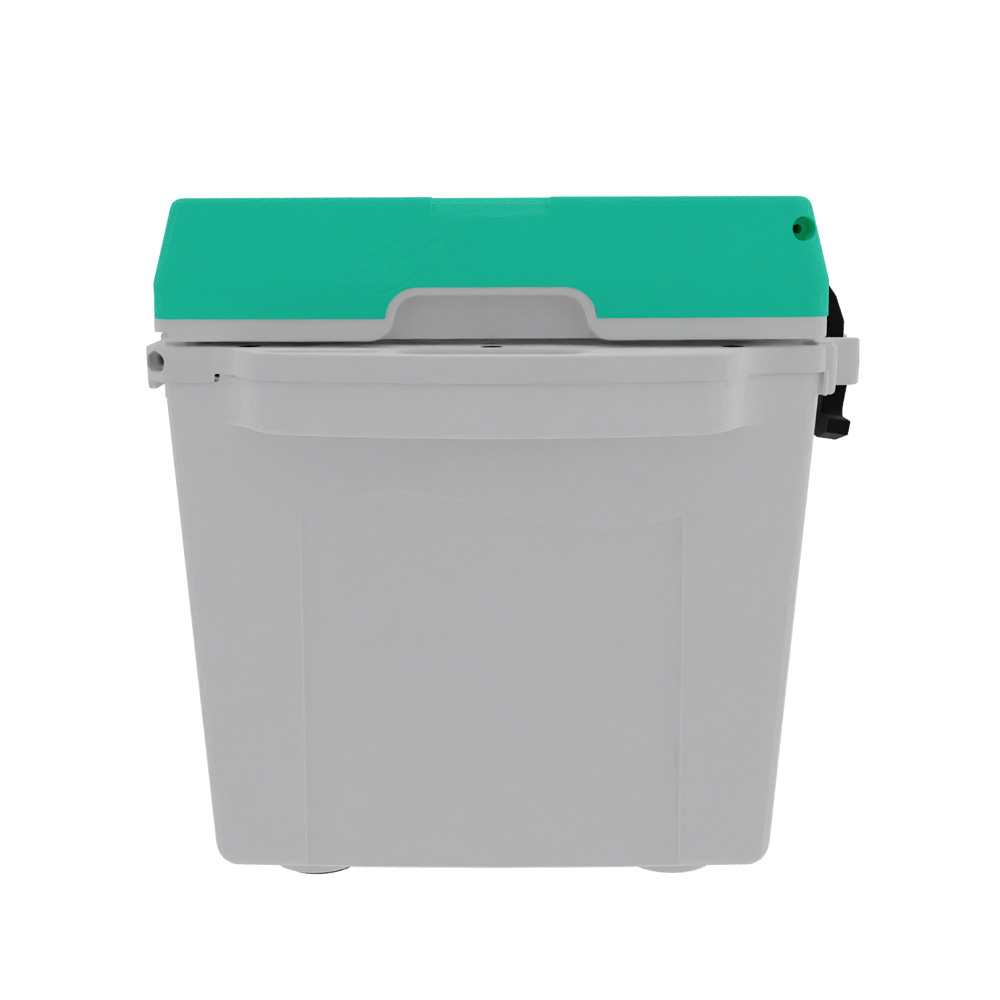 Taiga 27 Quart Cooler: Custom molded Logo, Custom PMS Color 42