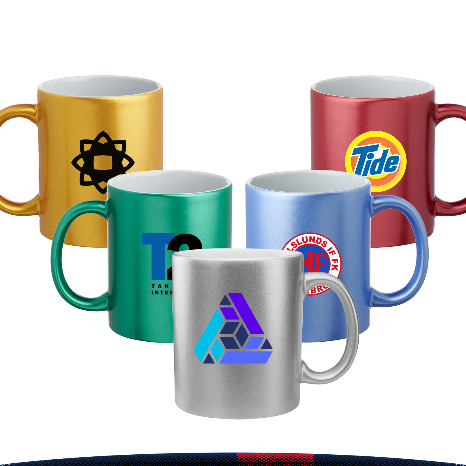 11 oz. Metallic Ceramic Mugs 2