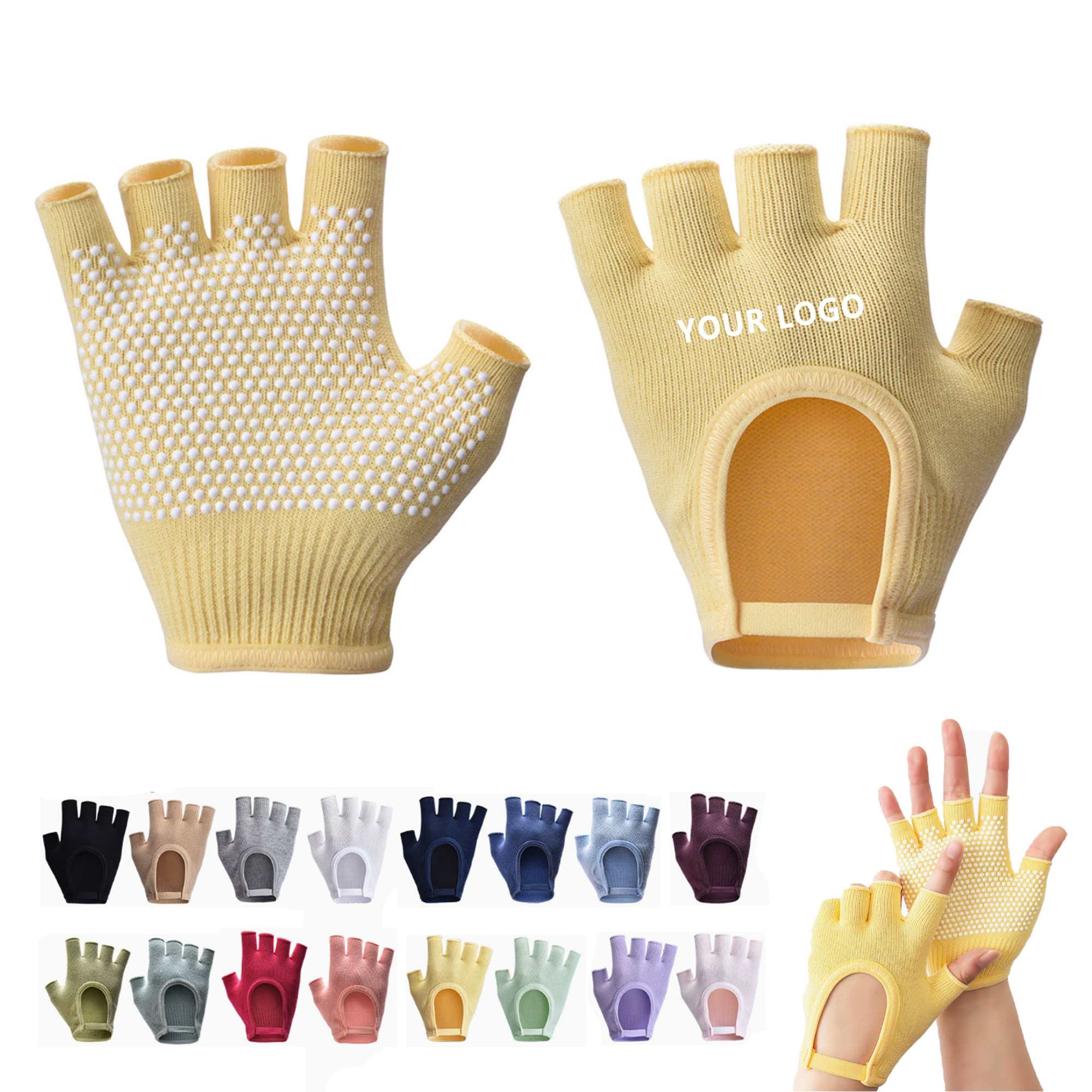 Non Slip Fingerless Sports Gloves 2