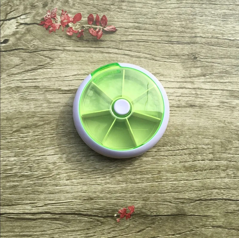 7 DAYS Round Rotating Pill Box 4